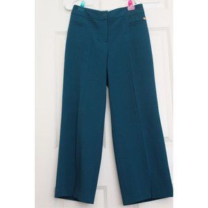 Adolfo Dominguez Wide Leg High Waist Pants Blue Colorful Office  Size 4 New